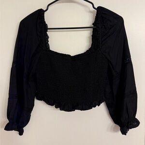 Aritzia Wilfred Summer Top - Black - Small
